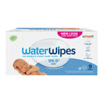 WaterWipes Bio, salviette umidificate, acqua, dalla nascita, 9 x 60 pz.