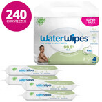 WaterWipes Soapberry Bio, salviette umidificate, acqua con estratto di bacche di sapone, dalla nascita, 4 x 60 pezzi 