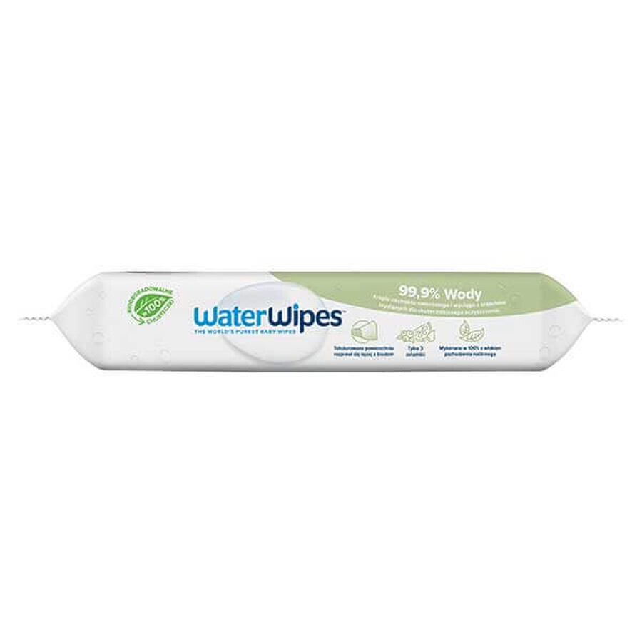 WaterWipes Soapberry Bio, salviette umidificate, acqua con estratto di bacche di sapone, dalla nascita, 60 pezzi