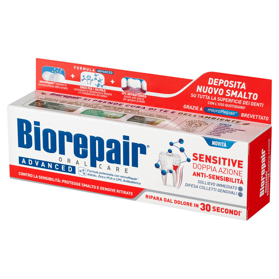 Biorepair Peribioma, dentifrice, protection des gencives, sans fluor, 75 ml