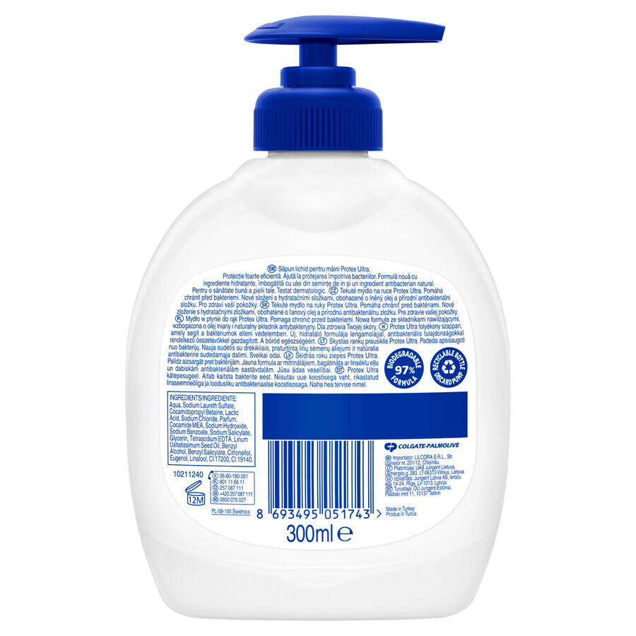 Protex Ultra, liquid antibacterial soap, 300 ml