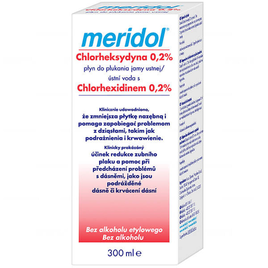 Meridol Clorexidina 0,2%, collutorio, senza alcool, 300 ml