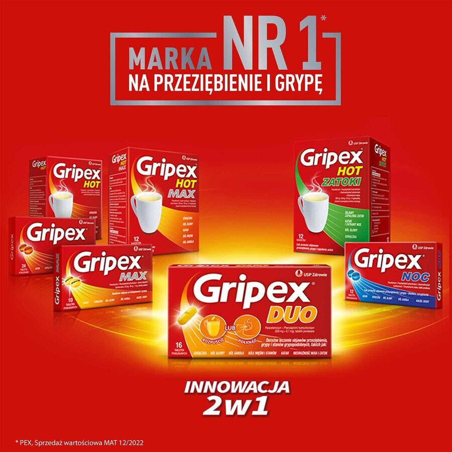 Gripex Duo, 16 comprimate