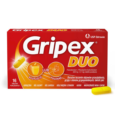 Gripex Duo, 16 comprimate