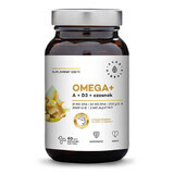 Aura Herbals Omega + Vitamina A + D3 + Usturoi, 60 capsule