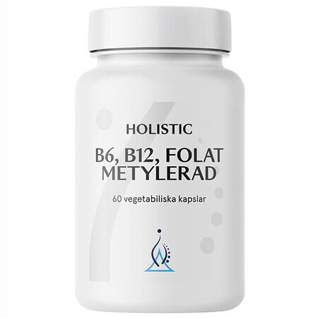 Holistic B6, B12, Folato Metylerad, 60 capsule