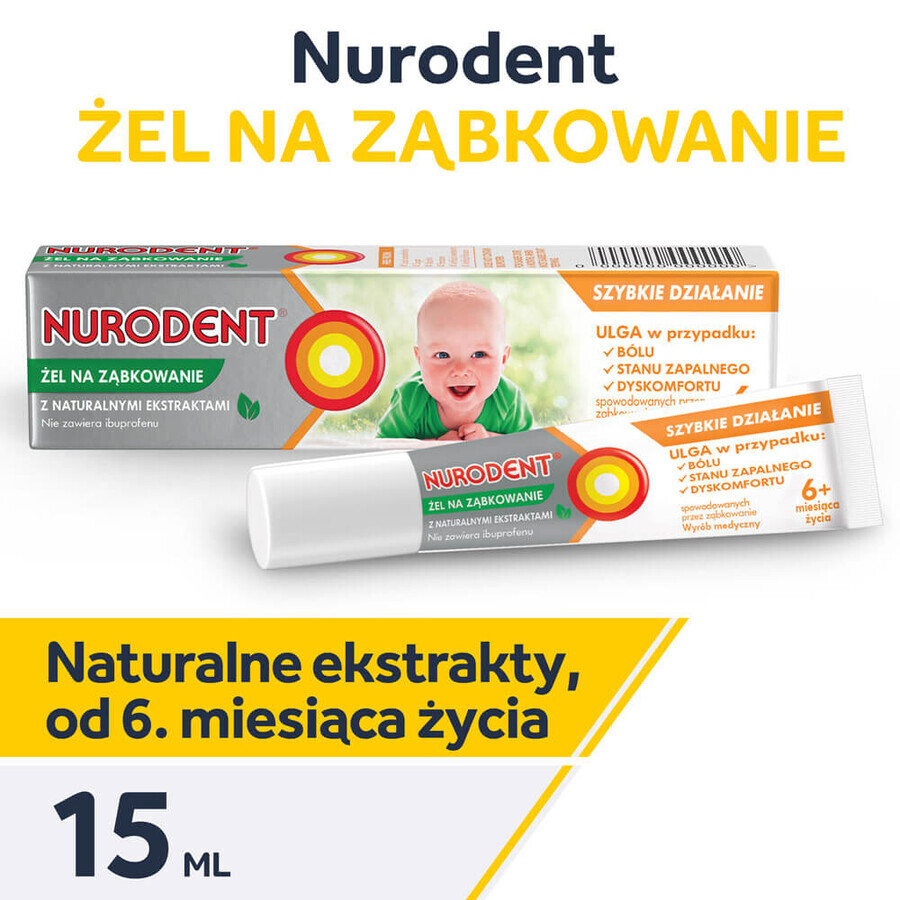 Nurodent, gel per dentizione, 15 ml