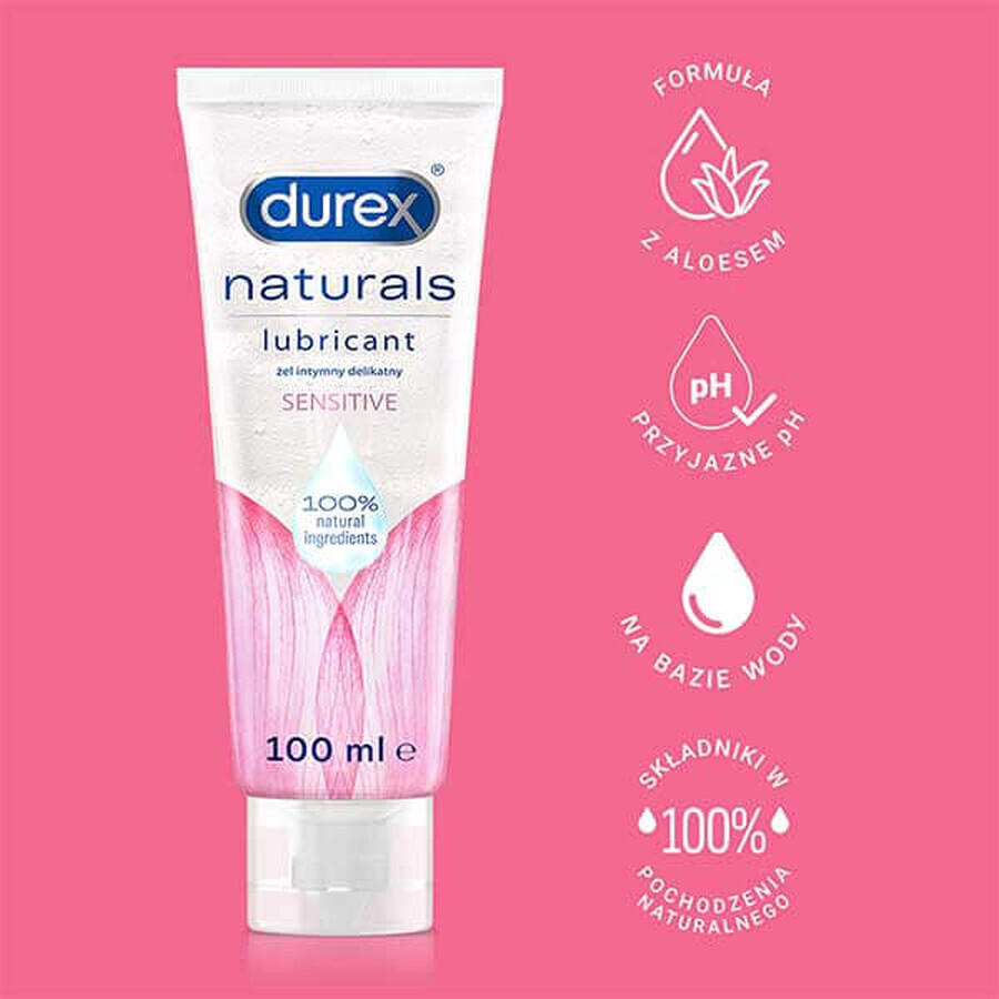 Durex Naturals Sensitive, gel intimo delicato, 100 ml