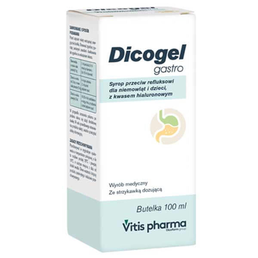 Dicogel Gastro, sciroppo antireflusso, per neonati e bambini, 100 ml