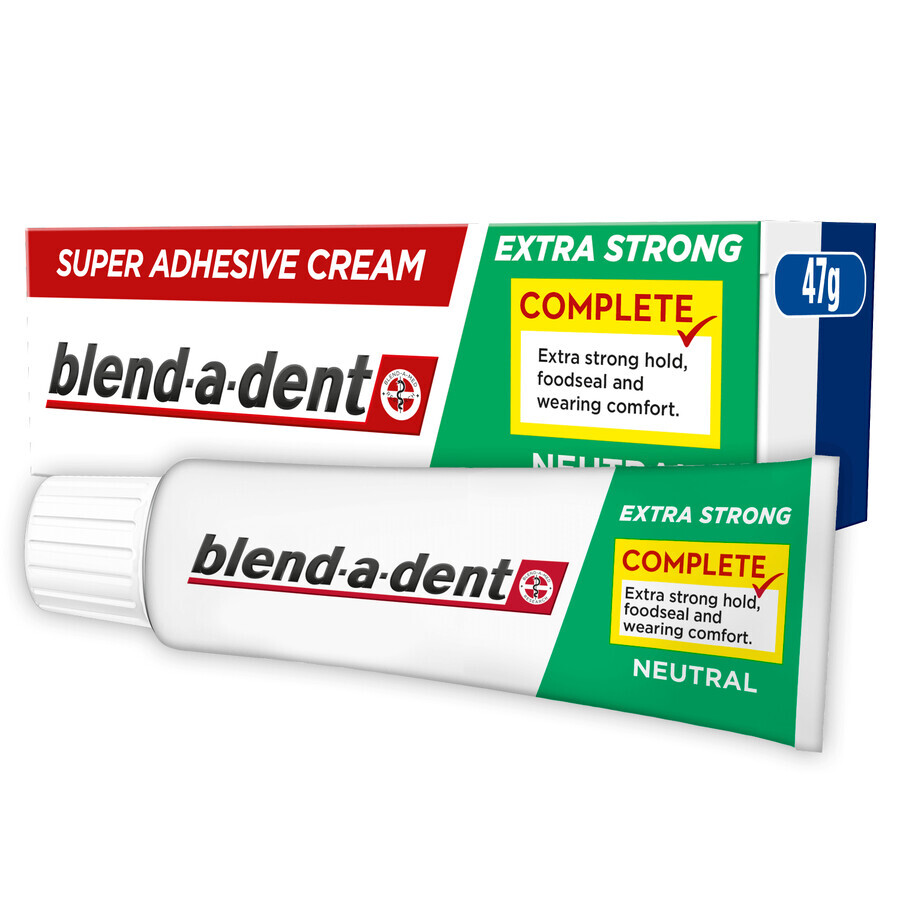 Blend-a-dent Complete, Adesivo per protesi dentaria, Neutro, 47 g