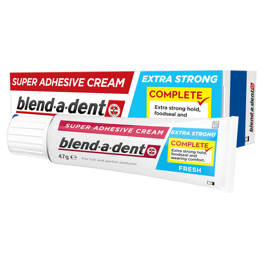 Blend-a-dent Complete, Adesivo per dentiere, fresco, 47 g