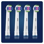 Oral-B 3D White, punte di ricambio per spazzolino elettrico Clean Maximiser, EB4 3DW, 4 pezzi