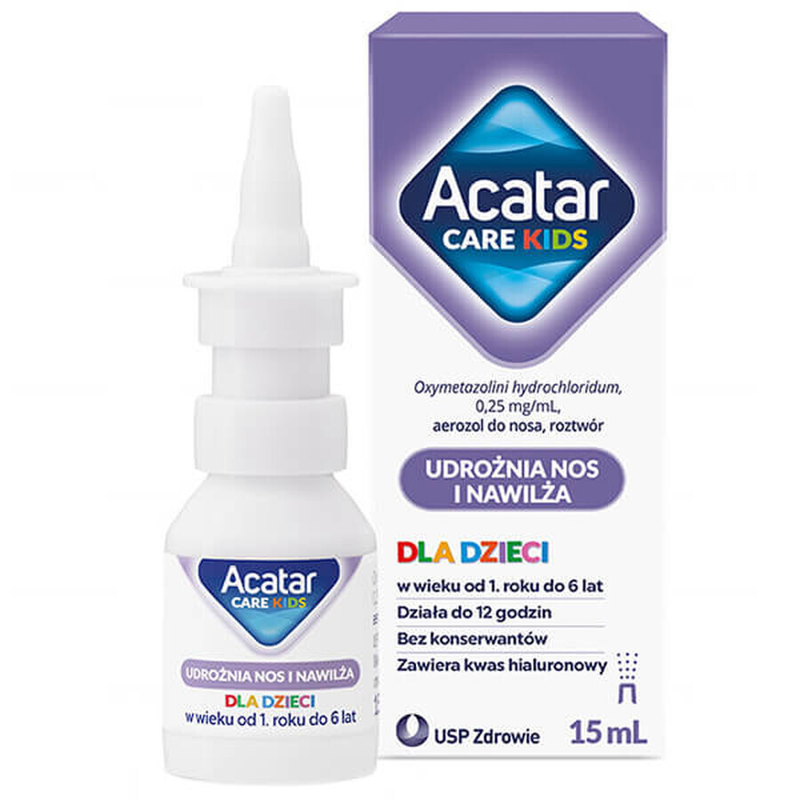 Acatar Care Kids 0,25 mg/ml, spray nasal para niños de 1 a 6 años, solución, 15 ml