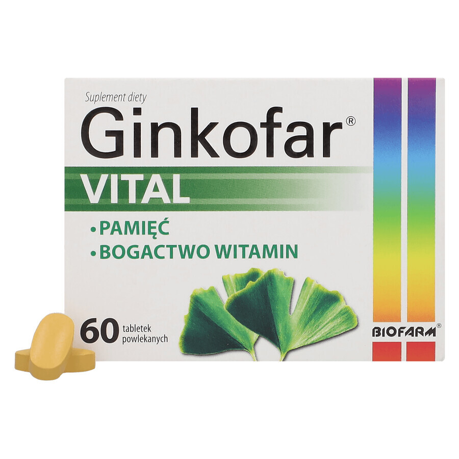 Ginkofar Vital, 60 compresse rivestite con film