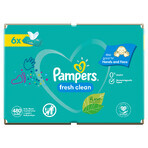 Pampers Fresh Clean, salviette umidificate, 6 x 80 pz.