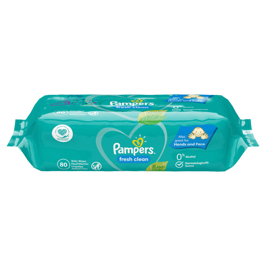 Pampers Fresh Clean, salviette umidificate, 6 x 80 pz.