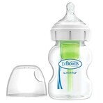 Dr Brown's Options+ Wide Neck Anti-Colic Baby Bottle with Teat Level 1 0-3 Months 150ml