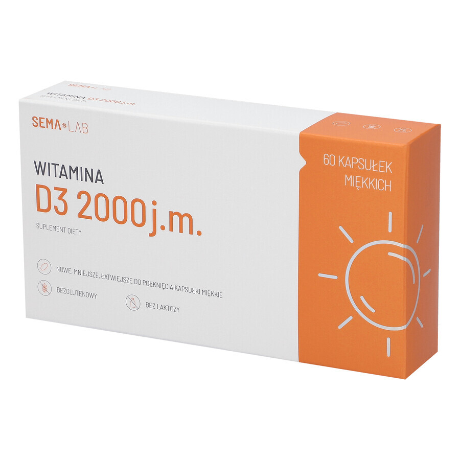 SEMA Lab Vitamina D3 2000 UI, 60 capsule molli