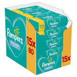 Pampers Fresh Clean, wet wipes, 15 x 80 pcs