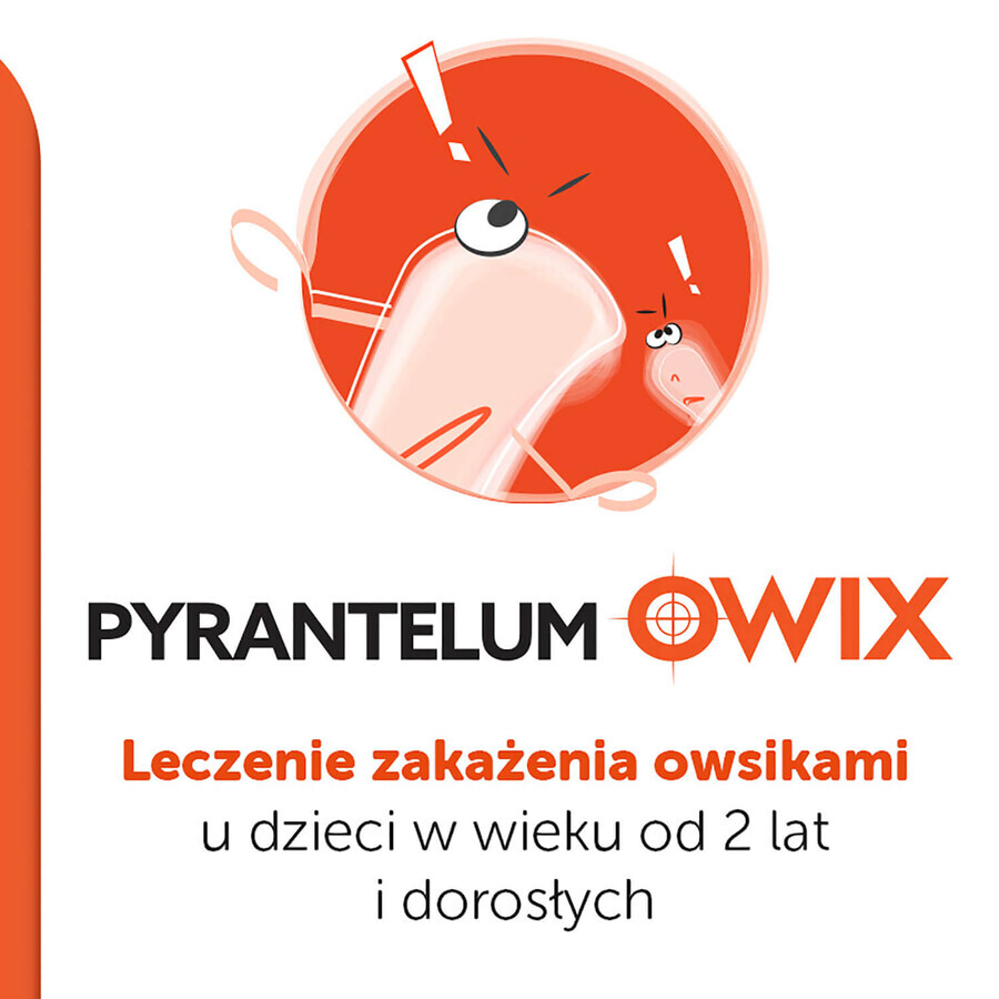 Pyrantelum OWIX, 250 mg/ 5ml, orale suspensie, 15 ml