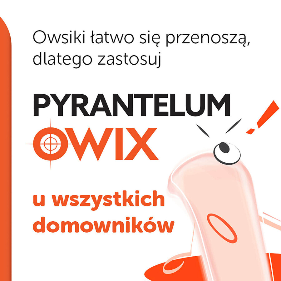 Pyrantelum OWIX, 250 mg/ 5ml, orale suspensie, 15 ml