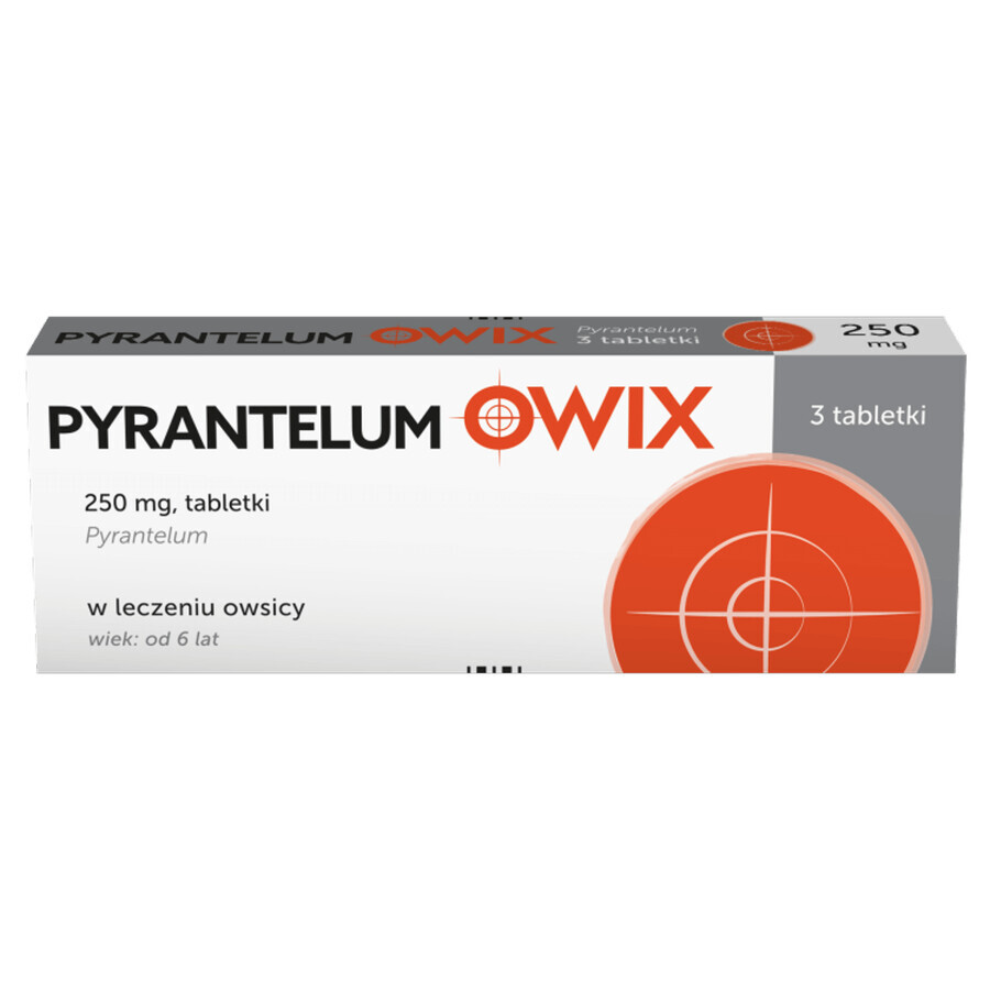 Pyrantelum OWIX 250 mg, 3 compresse