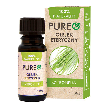 Pureo, olio essenziale di citronella, 10 ml