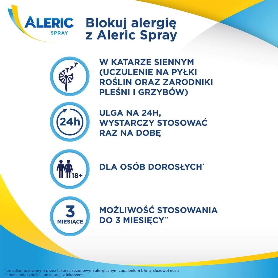 Aleric Spray 50 µg/dose, nasal spray, suspension, 140 doses