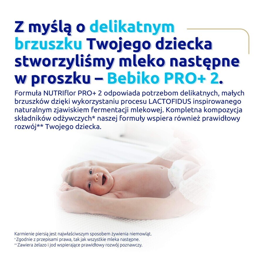 Bebiko Pro+ 2 Nutriflor Pro+, follow-on milk, over 6 months, 700 g