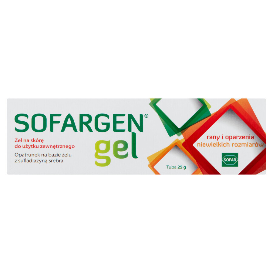 Sofargen Gel, gel for wounds and burns, 25 g