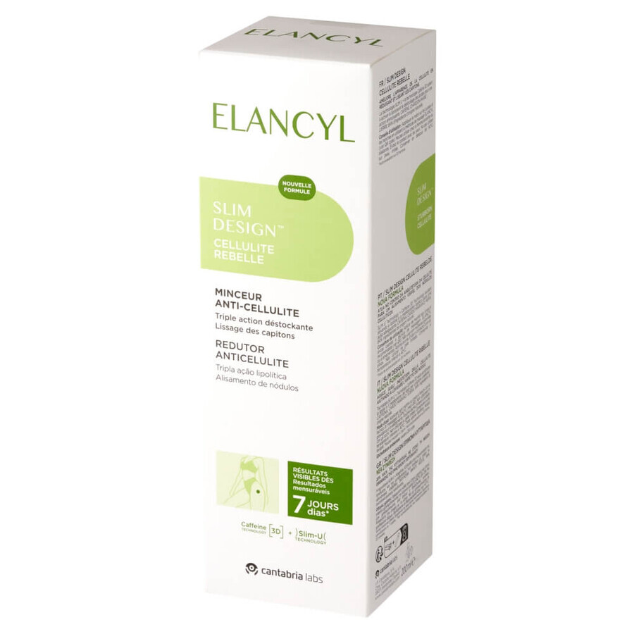 Elancyl Slim Design, crema corpo per la cellulite ostinata, 200 ml