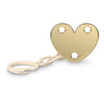 Suavinex Spread Joy Glowing Pacifier Clip, Beige Heart, From Birth, 1pc