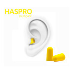 Haspro Multi, tapones para los oídos, amarillo, 20 unidades