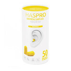 Haspro Tube, tappi per orecchie, giallo, 100 pezzi