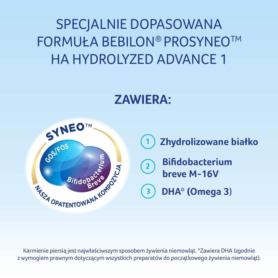 Bebilon Prosyneo HA Hydrolyzed Advance 1, latte per lattanti, dalla nascita, 400 g