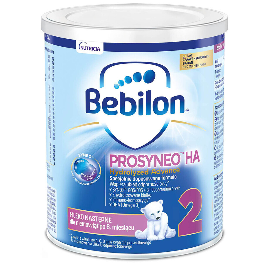 Bebilon Prosyneo HA Hydrolyzed Advance 2, latte di proseguimento, dopo 6 mesi, 400 g