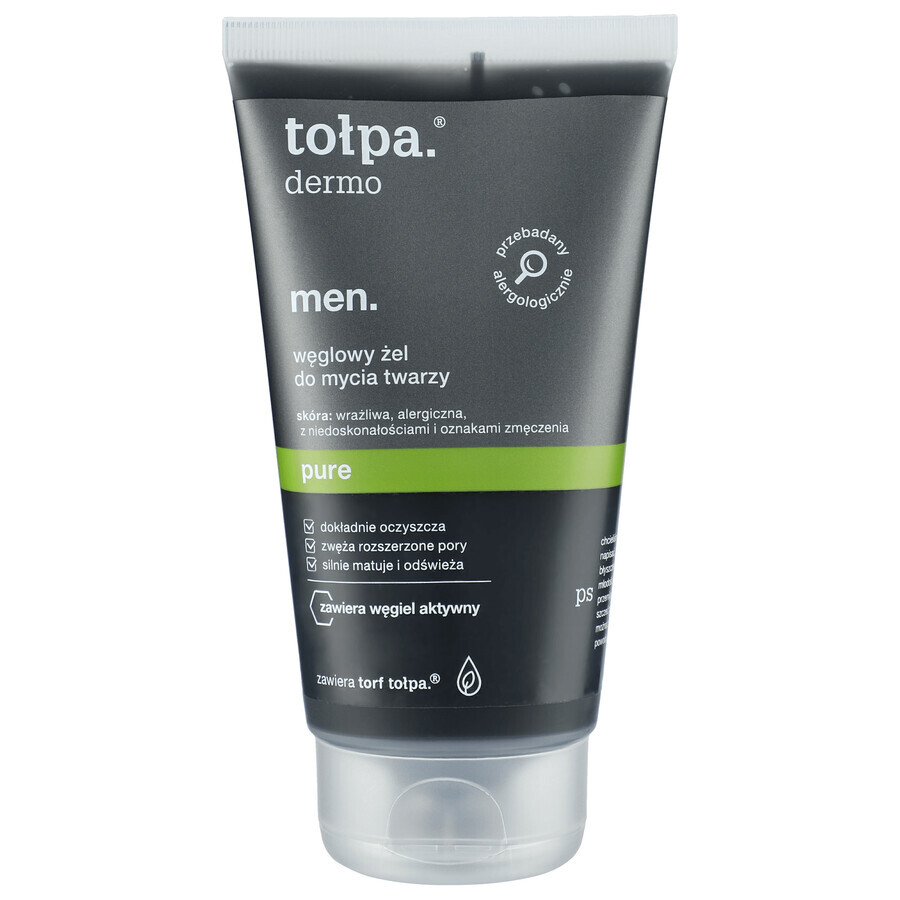 Tolpa Dermo Men Pure, scrub purificante al carbone contro i punti neri, 100 ml