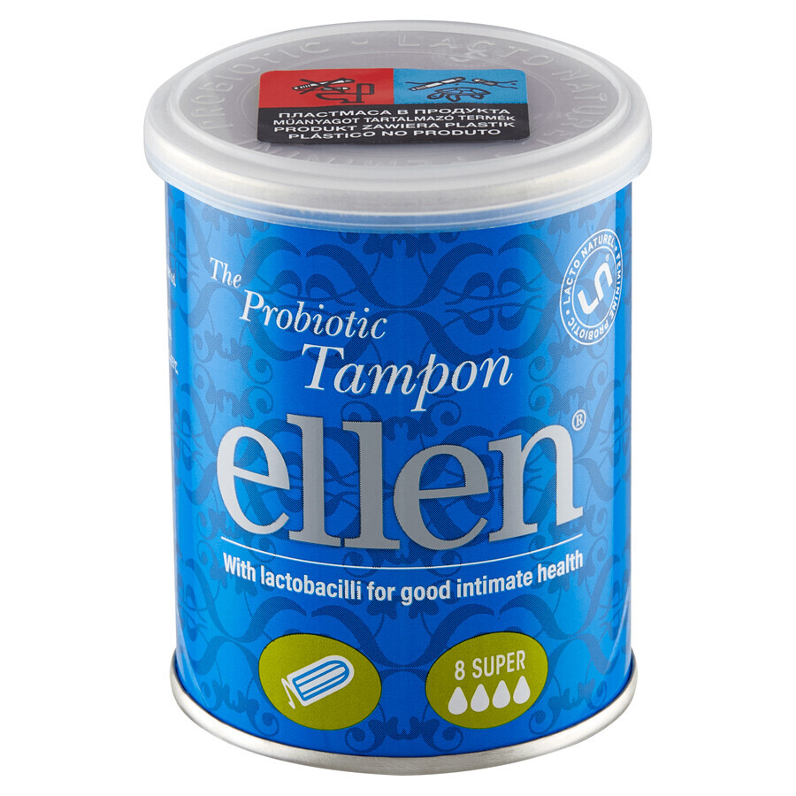 Ellen, probiotische Tampons, super, 8 Stück