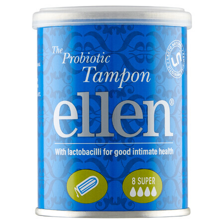 Ellen, probiotische Tampons, super, 8 Stück