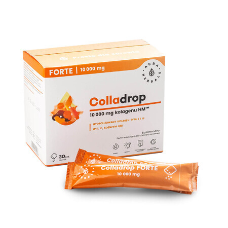 Aura Herbals Colladrop Forte Collagene 10000 mg, 30 bustine