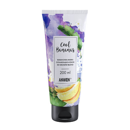 Anwen Cool Bananas, maschera rinfrescante alla banana per capelli biondi, 200 ml