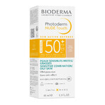 Bioderma Photoderm Nude Touch, fondotinta minerale effetto nudo, tonalità molto chiara, SPF 50+, 40 ml