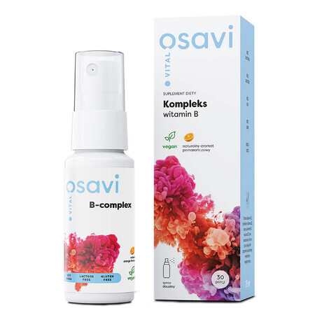 Osavi Complesso vitaminico B, spray orale, gusto arancia, 25 ml