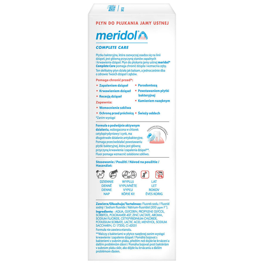 Meridol Complete Care, collutorio, senza alcol, 400 ml