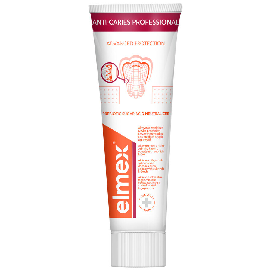 Elmex Anti-Carie Professional, dentifricio per la protezione dalla carie, 75 ml