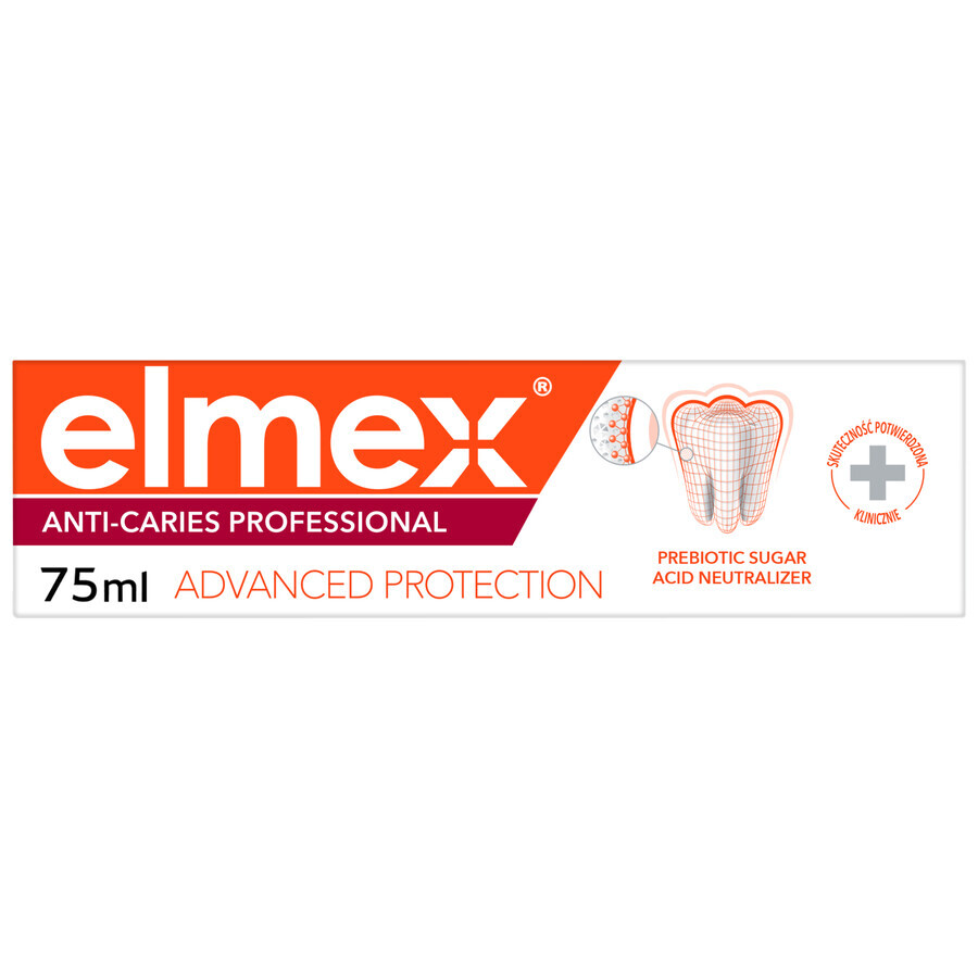 Elmex Anti-Carie Professional, dentifricio per la protezione dalla carie, 75 ml