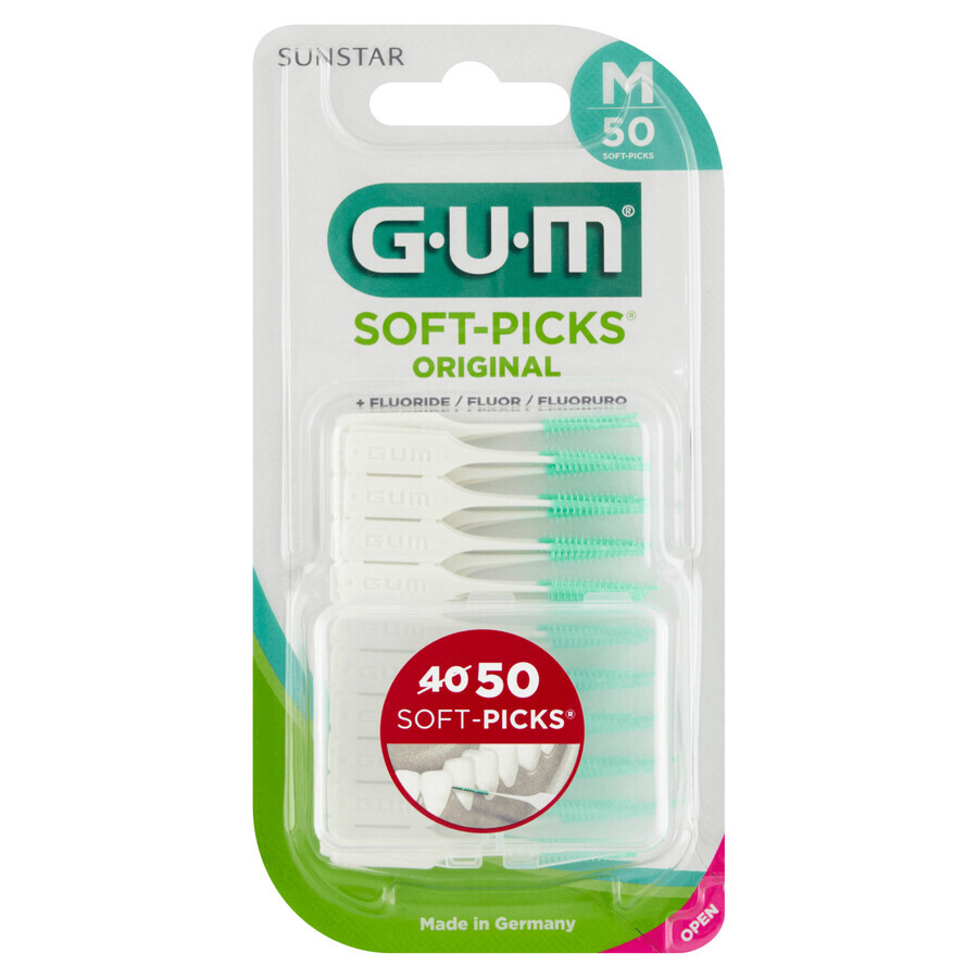 Sunstar Gum Soft-Picks Original Interdental Brushes, Medium, 50 Count