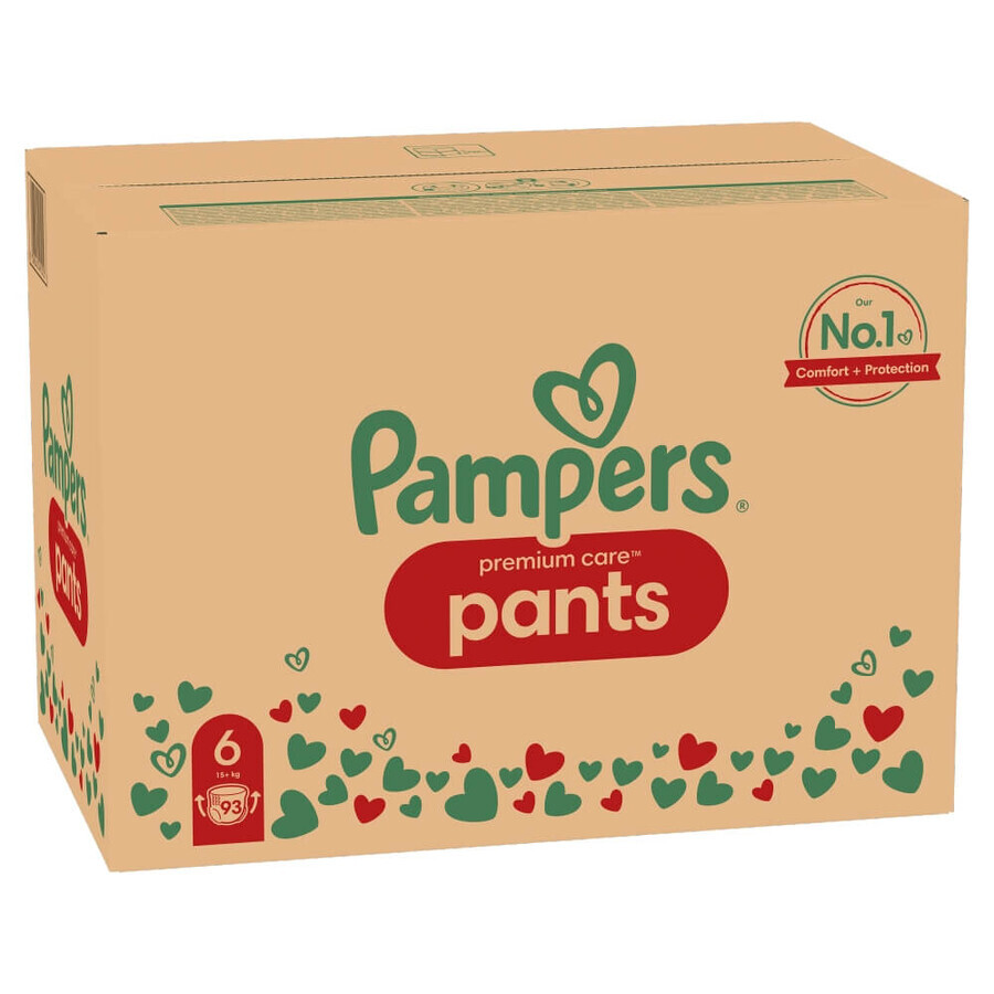 Pampers Premium Care Pants, Windeln, Größe 6, 15+ kg, 93 Stück