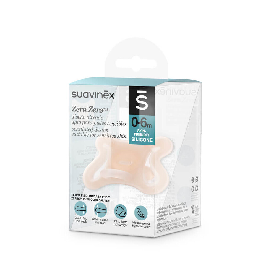 Suavinex SX Pro Zero, succhietto, silicone, fisiologico, 0-6 mesi, 1 pezzo