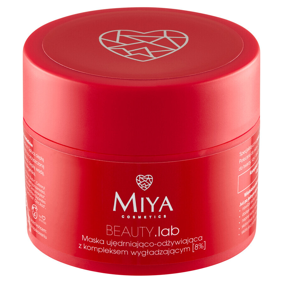 Miya BEAUTY.lab, maschera rassodante e rivitalizzante con complesso levigante 8%, 50 ml